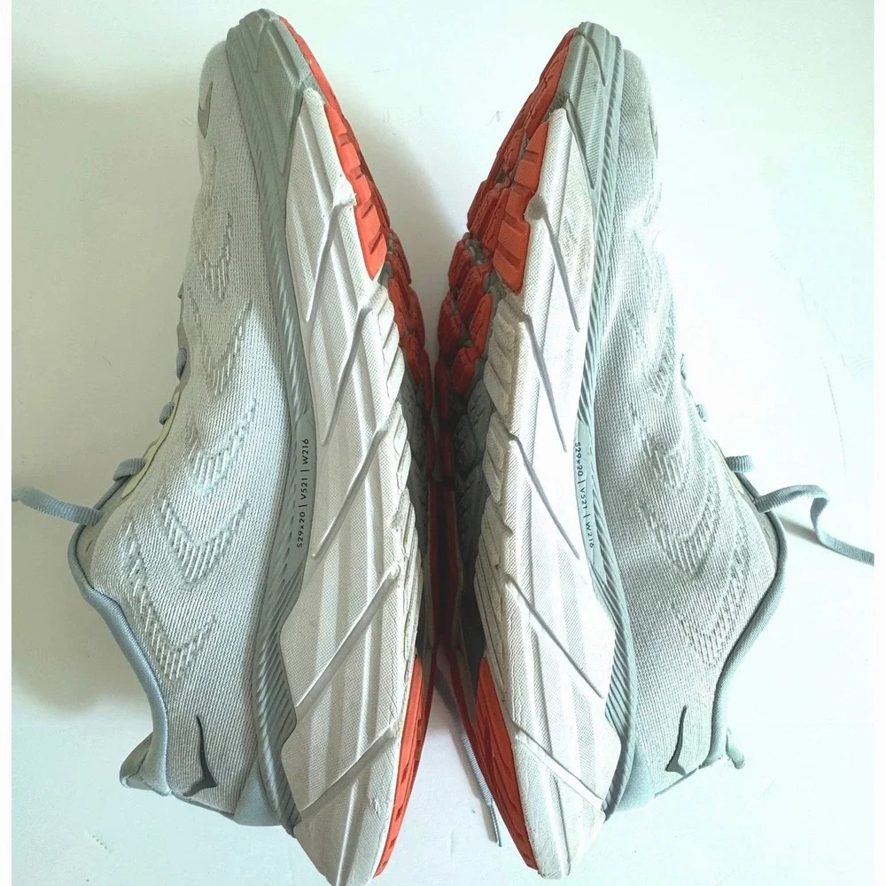 HOKA ONE ONE Arahi 6 Running Shoes Wide Gray/White/Orange Men's Size 12